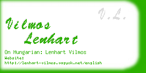 vilmos lenhart business card